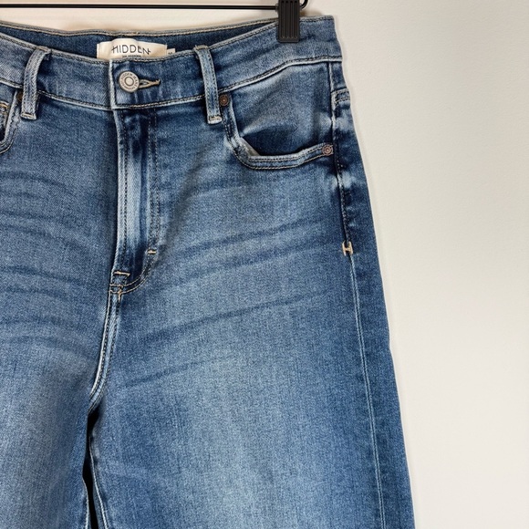 Hidden Los Angeles High Waisted Wide Leg Medium Wash Denim Blue Jeans 28 NWOT - Picture 2 of 7